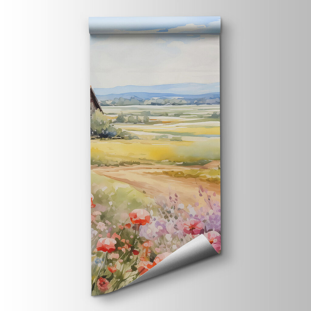 Ventana a campos floridos — vista del producto