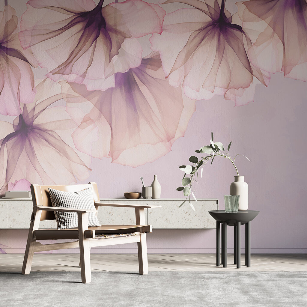 Velos florales en un interior