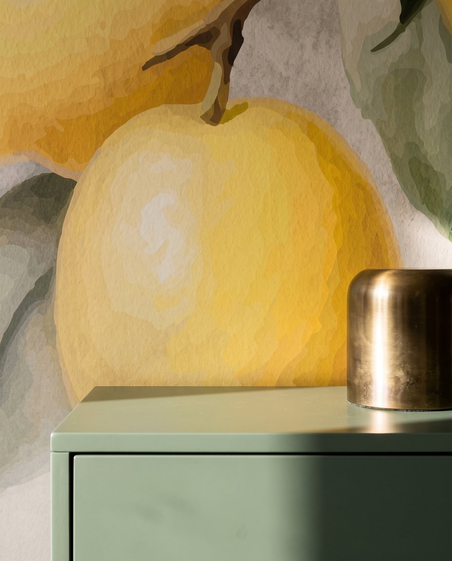 Limones con flores blancas — detalle