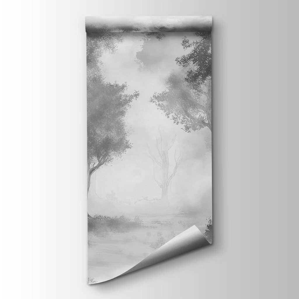 Sendero en neblina gris — vista del producto