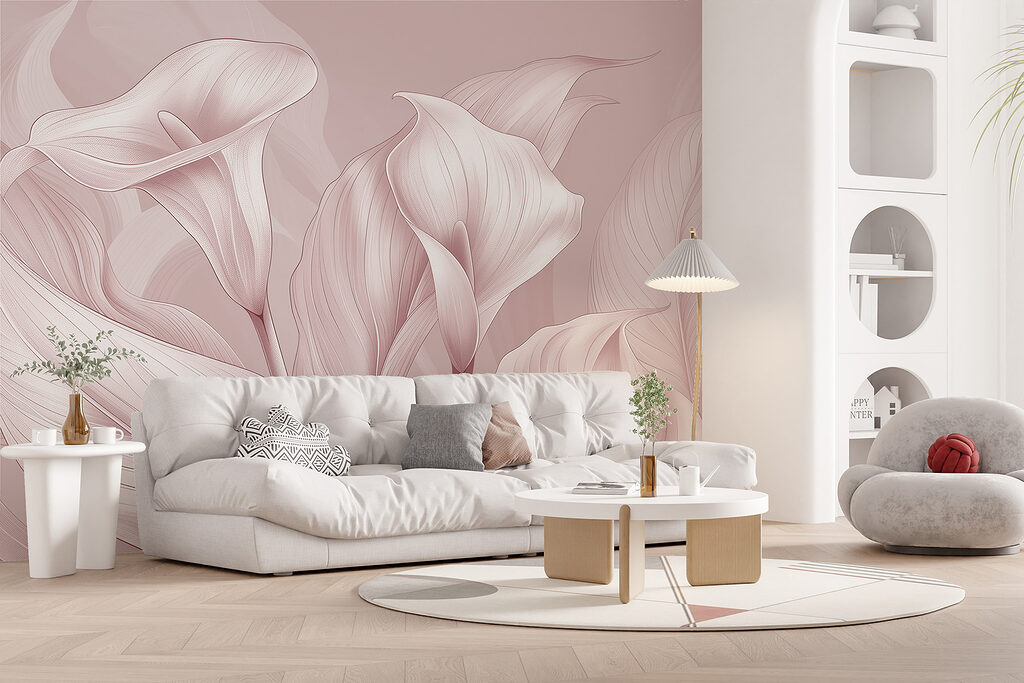 Cálices blancos entre hojas — interior 2