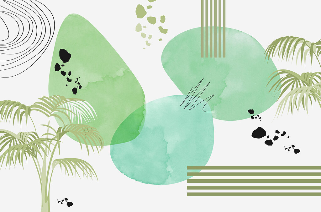 Palmeras entre formas — diseño completo