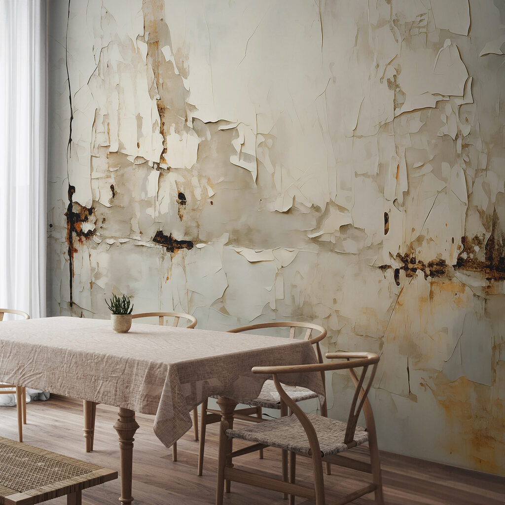 Pared de pintura desgastada — interior 2