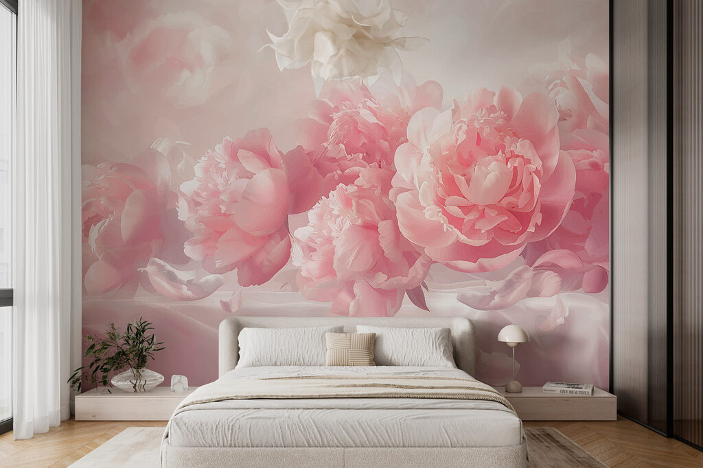 Peonías rosas sobre nubes — interior 1
