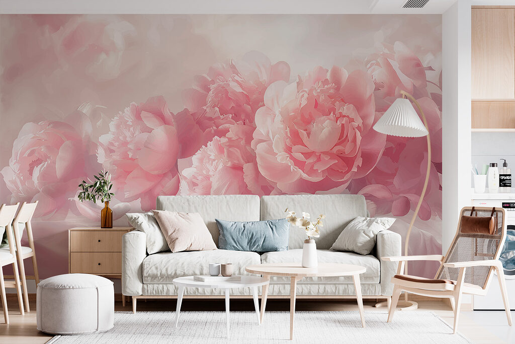 Peonías rosas sobre nubes — interior 2