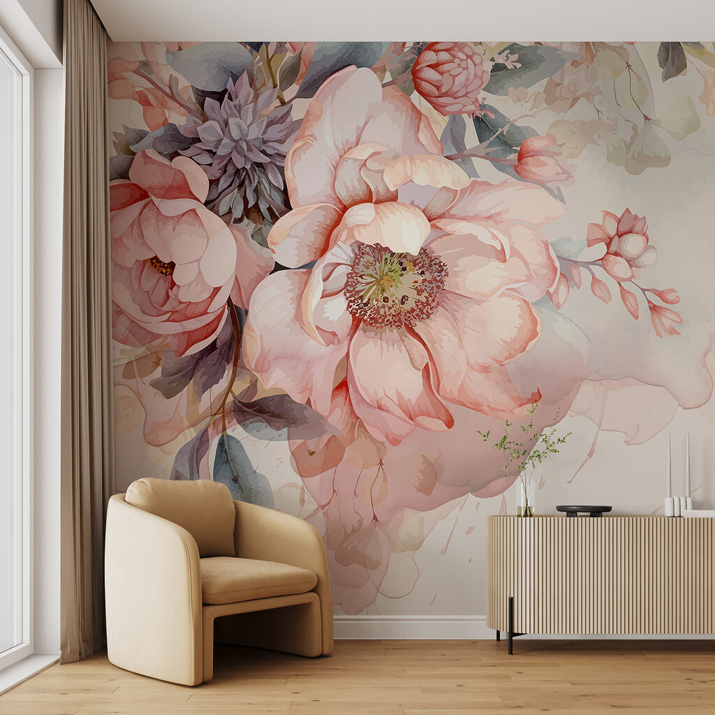 Rosas sobre beige suave — interior 4