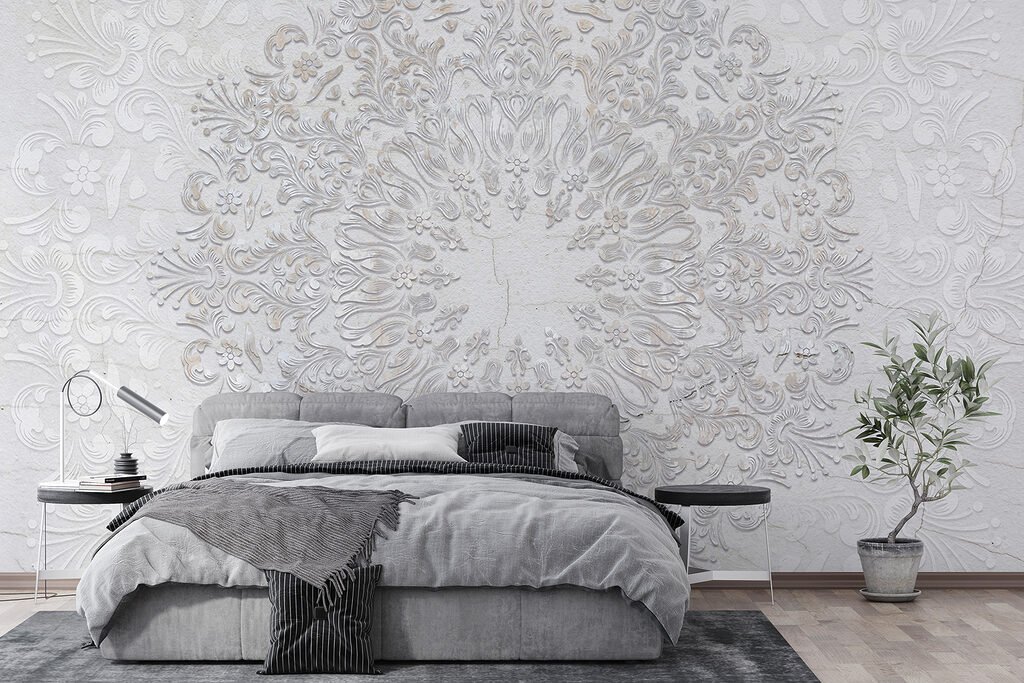 Ornamento blanco en relieve — interior 2