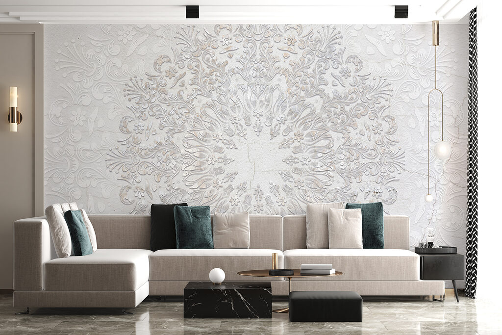 Ornamento blanco en relieve — interior 4
