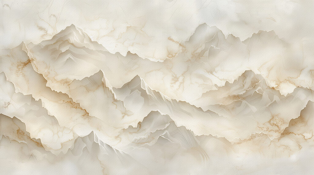 Montañas en tonos crema — diseño completo