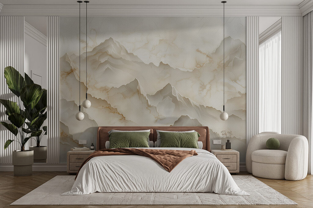 Montañas en tonos crema — interior 1