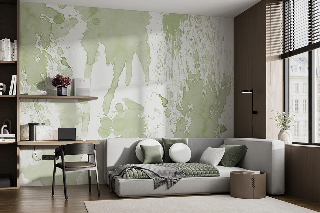 Pintura verde que gotea — interior 2