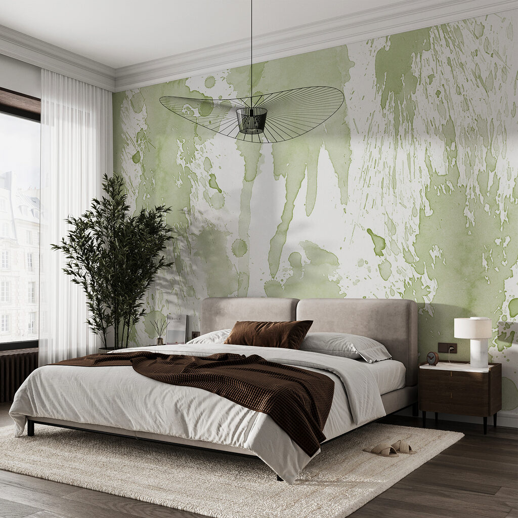 Pintura verde que gotea — interior 4