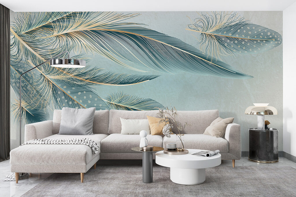 Plumas azules con destellos — interior 5