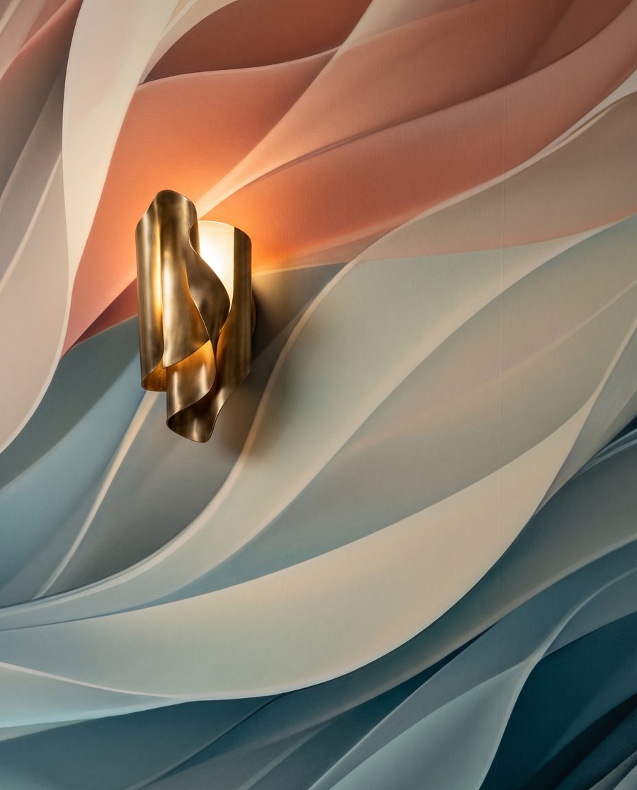 Cintas pastel plegadas — detalle