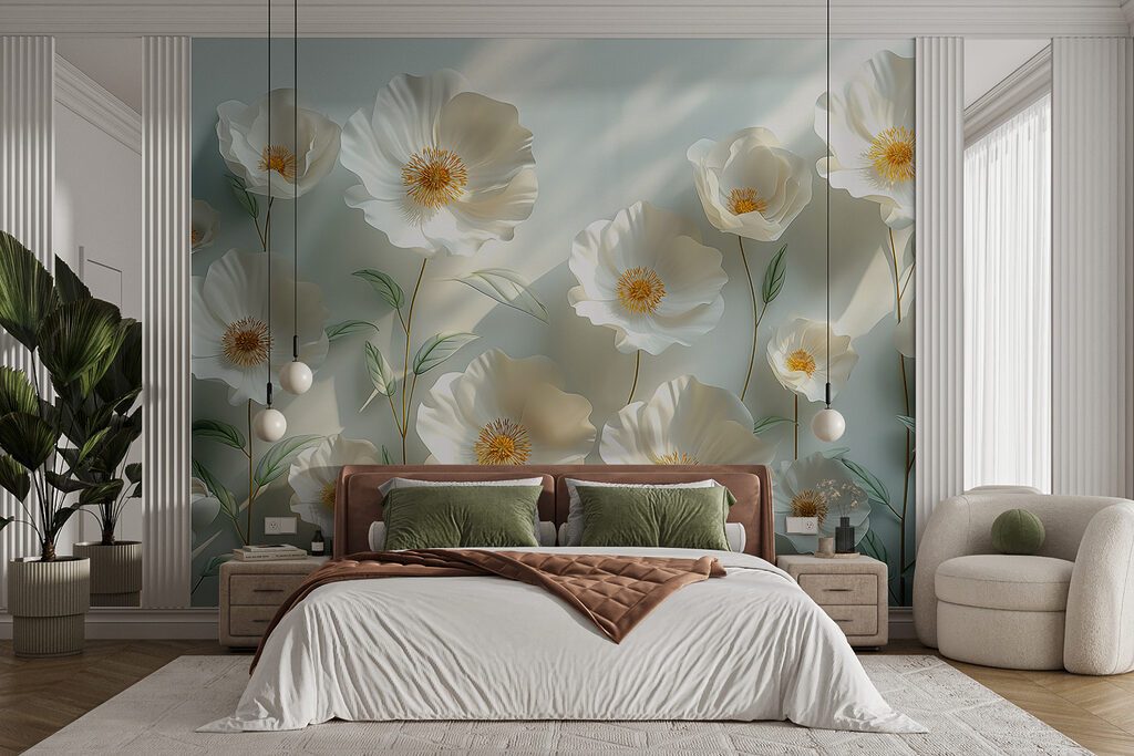 Luz sobre flores blancas — interior 2
