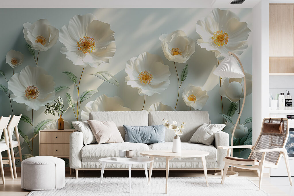 Luz sobre flores blancas — interior 4