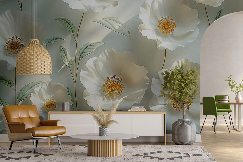Luz sobre flores blancas — interior 6