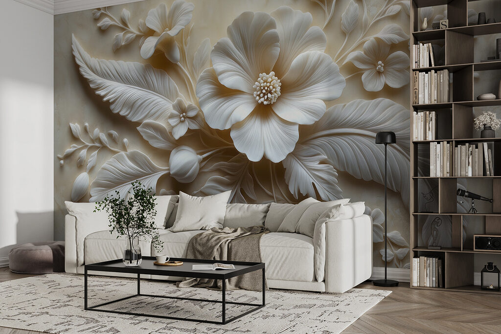 Flores y hojas blancas — interior 6