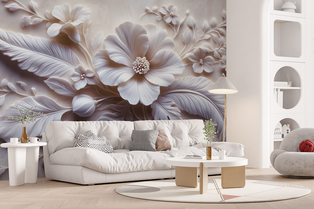 Flores y hojas blancas — interior 4
