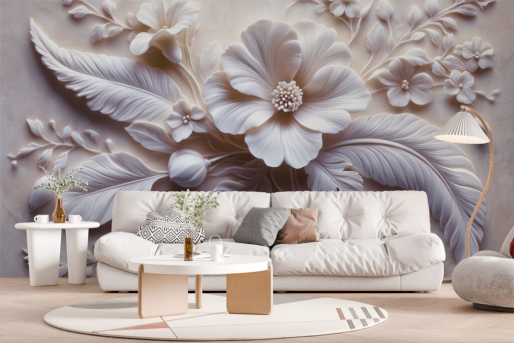 Flores y hojas blancas — interior 5