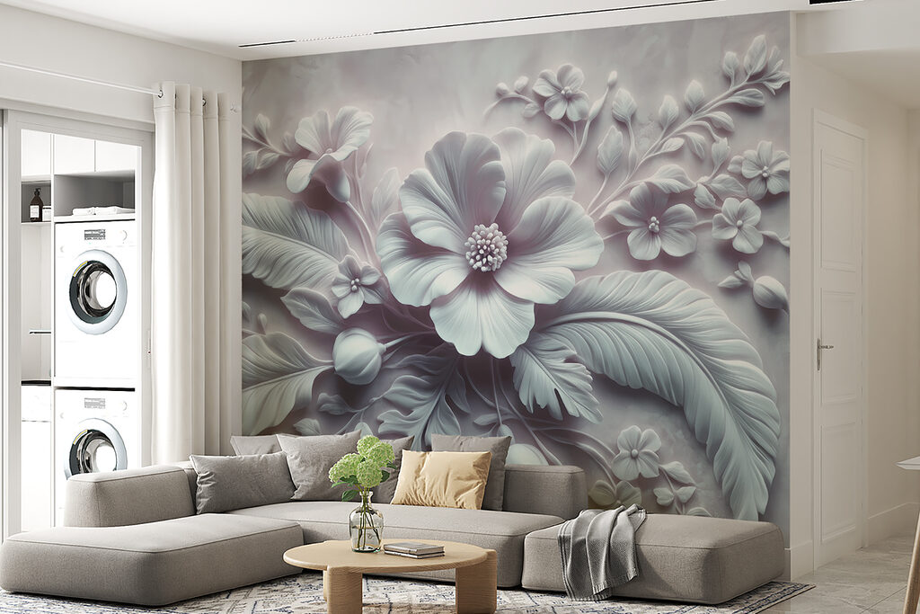 Flores y hojas blancas — interior 2