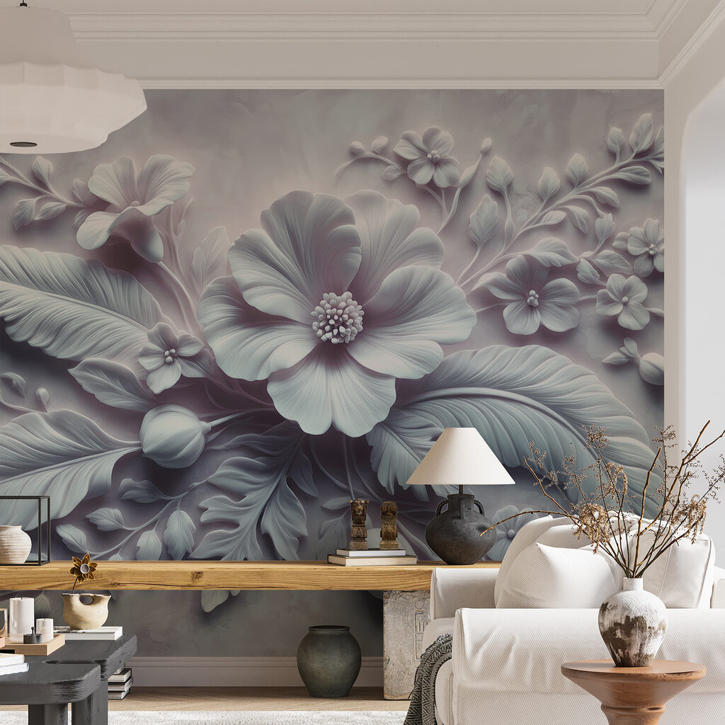Flores y hojas blancas — interior 3