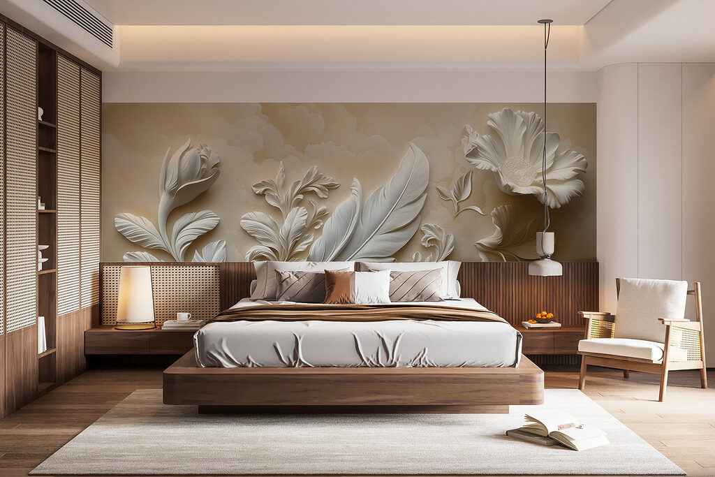 Rama diagonal con flores — interior 2