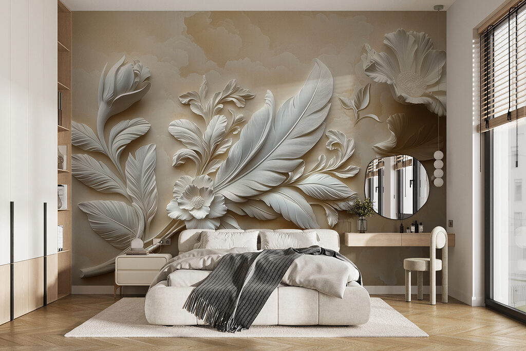 Rama diagonal con flores — interior 3