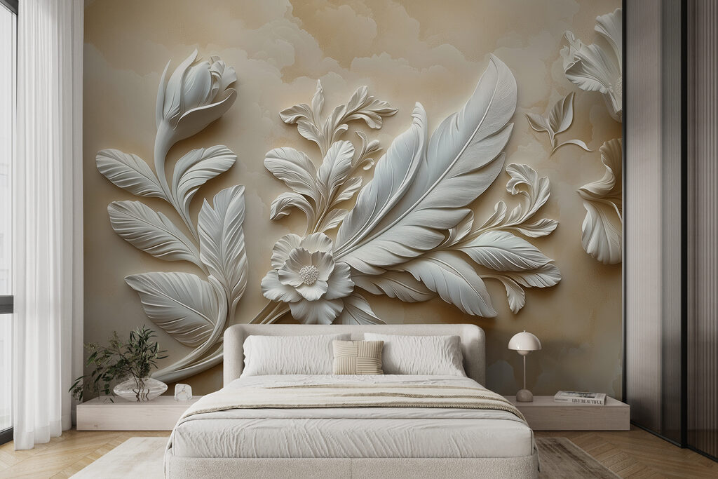Rama diagonal con flores — interior 4