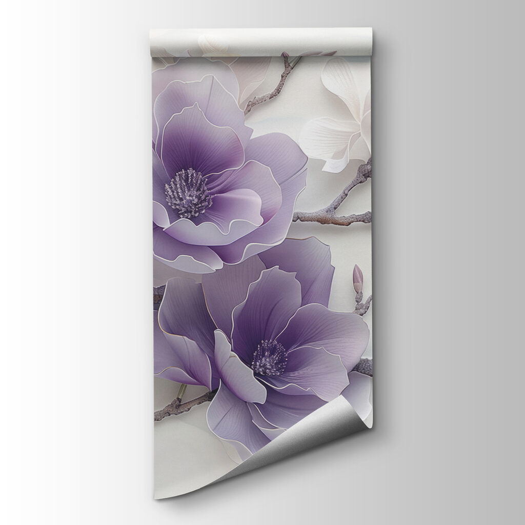 Flores lilas en curvas — vista del producto