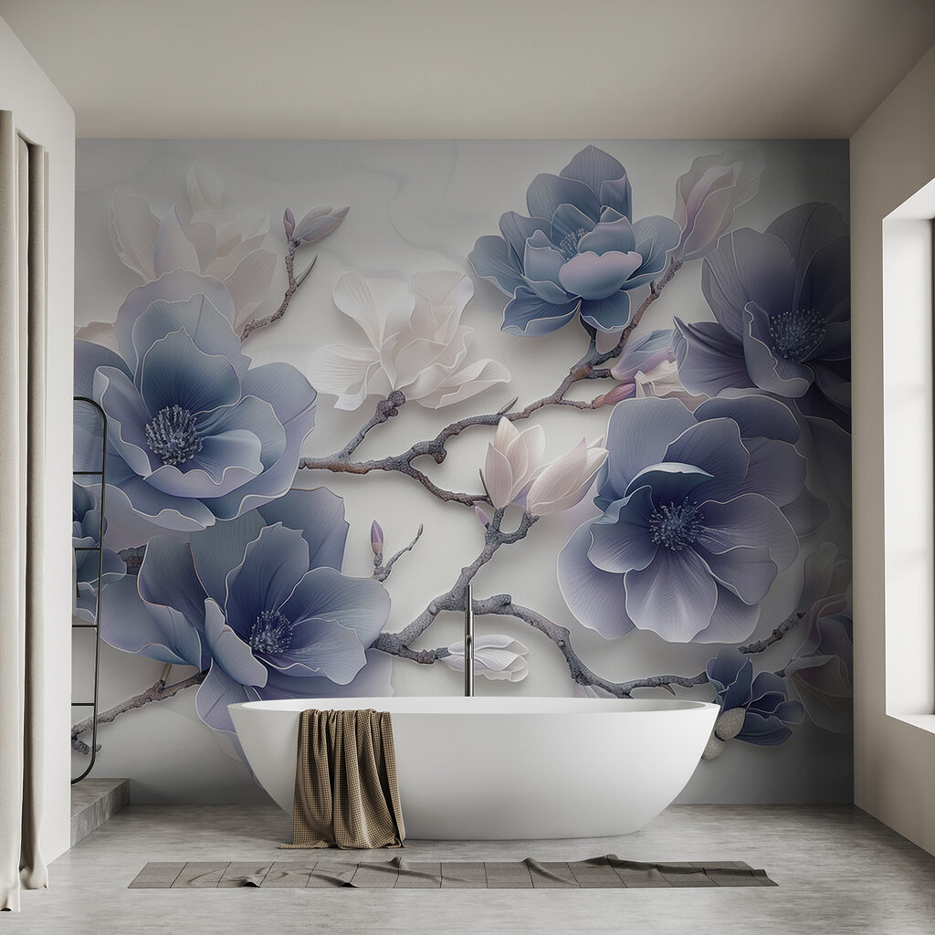 Flores lilas en curvas — interior 5