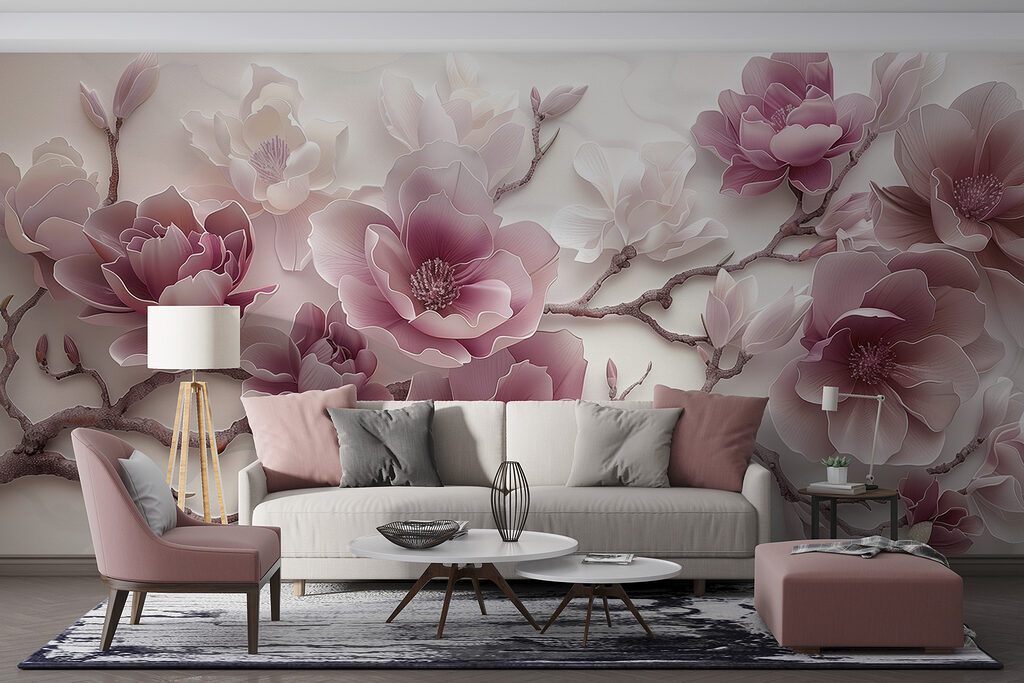 Flores lilas en curvas — interior 2