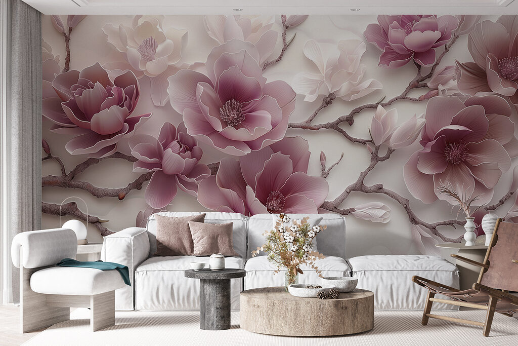 Flores lilas en curvas — interior 4