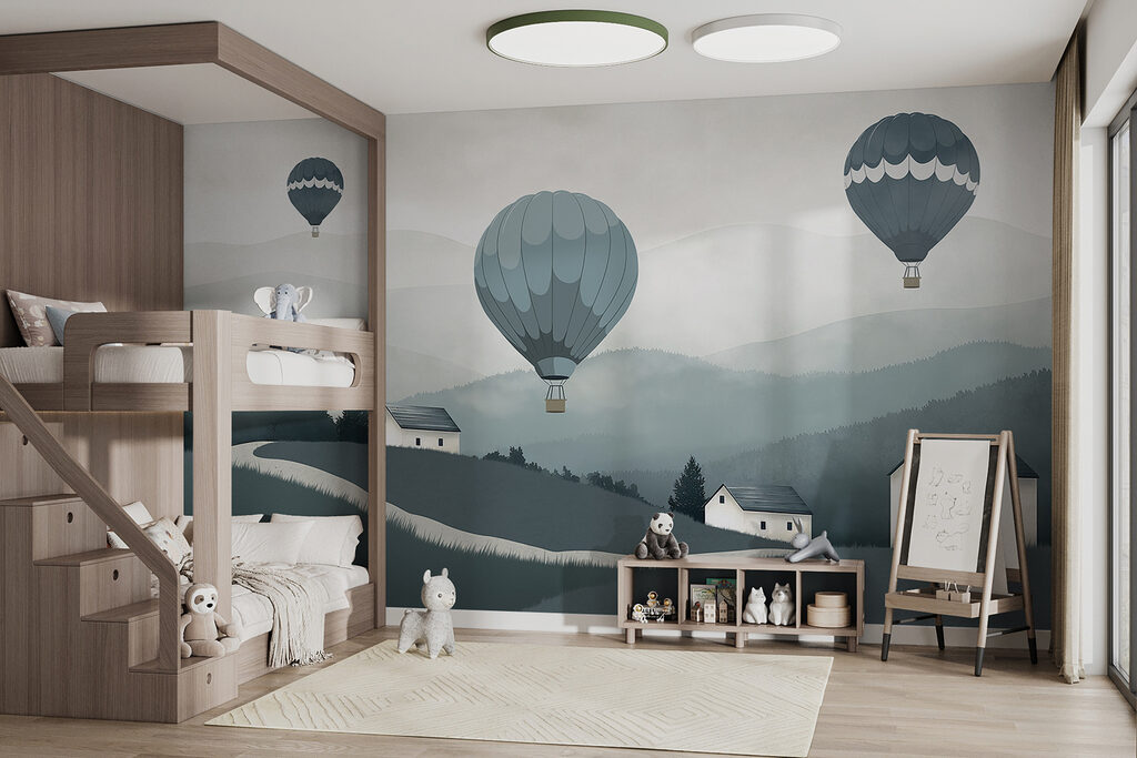 Globos aerostáticos sobre colinas — interior 2