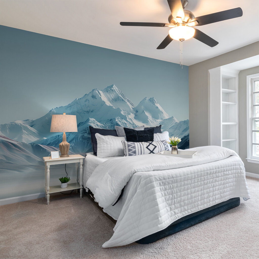 Montañas nevadas en azul — interior 1