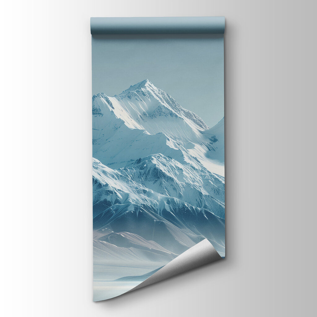 Montañas nevadas en azul — vista del producto