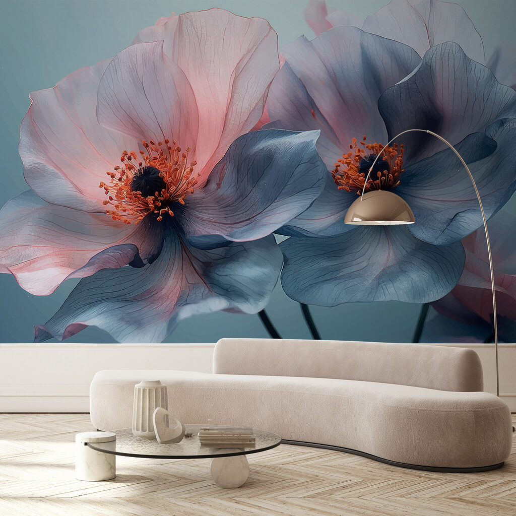Cálices rosas y azules — interior 1