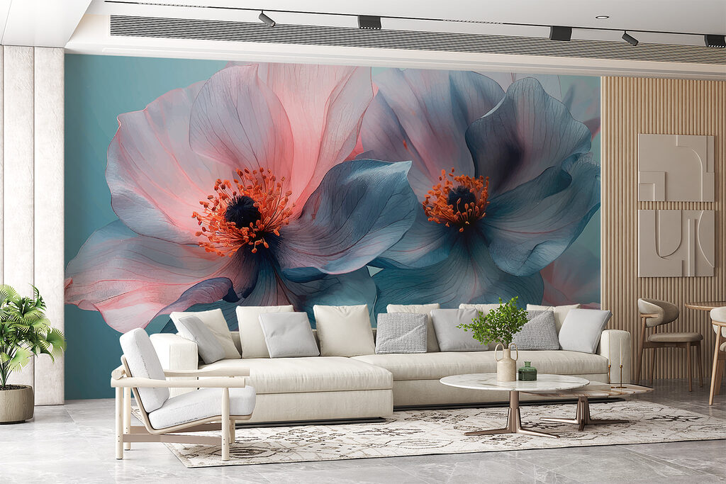 Cálices rosas y azules — interior 2