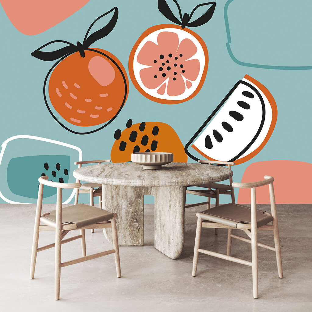 Frutas de dibujo juguetón — interior 1