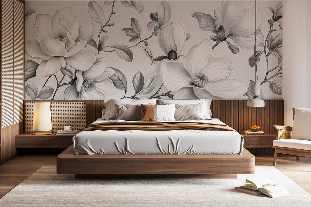 Magnolias a lápiz gris — interior 1