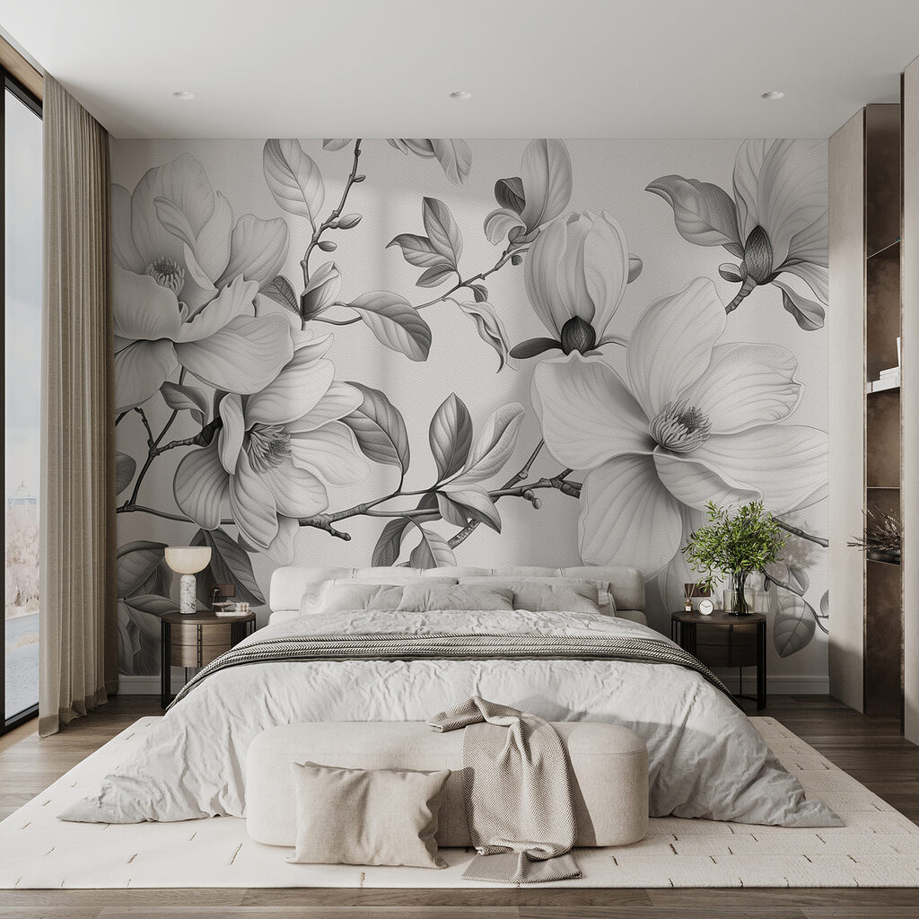 Magnolias a lápiz gris — interior 3