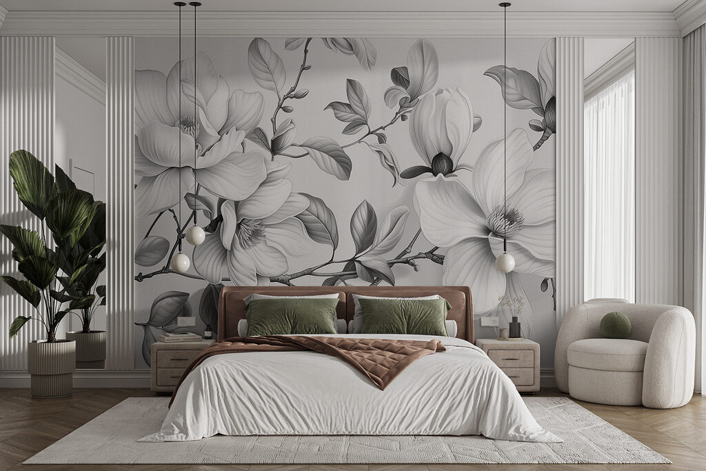 Magnolias a lápiz gris — interior 4