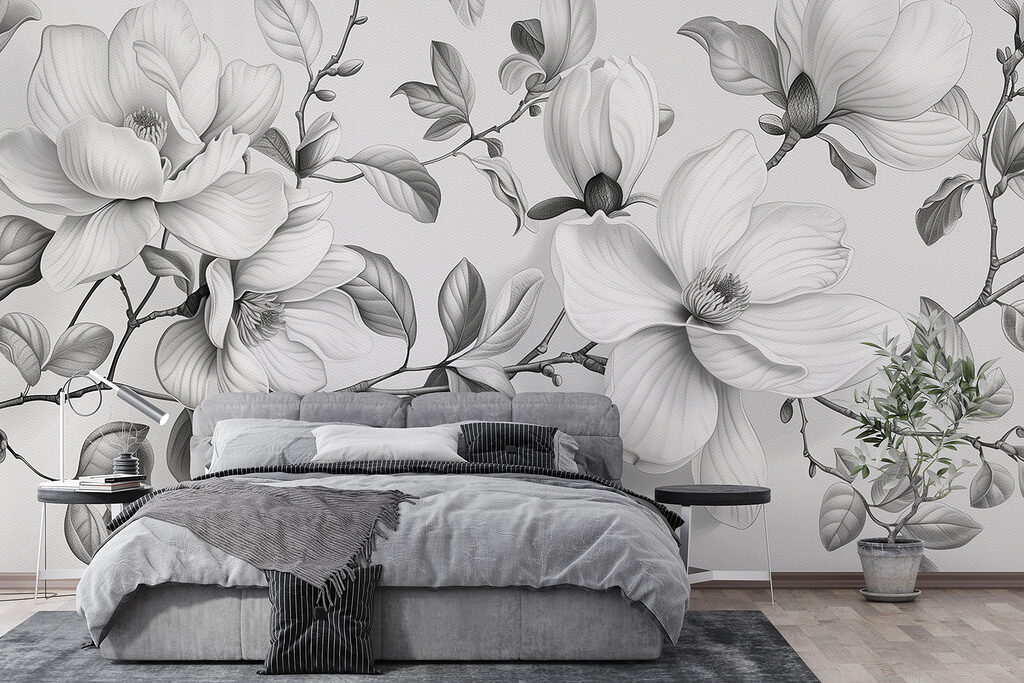 Magnolias a lápiz gris — interior 5