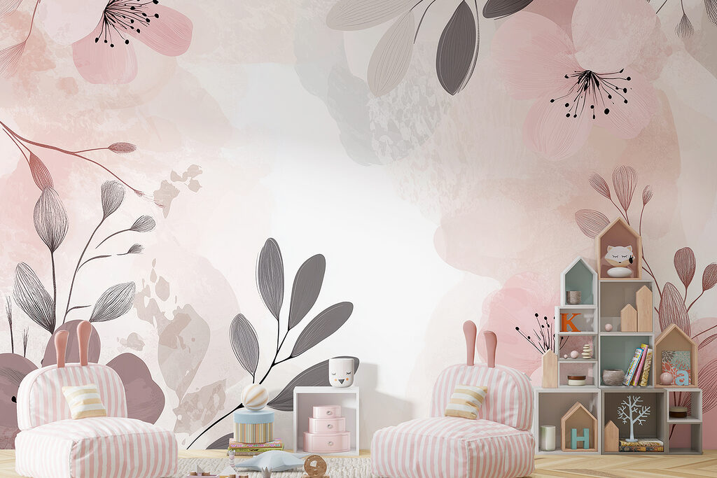 Flores lilas en acuarela — interior 2