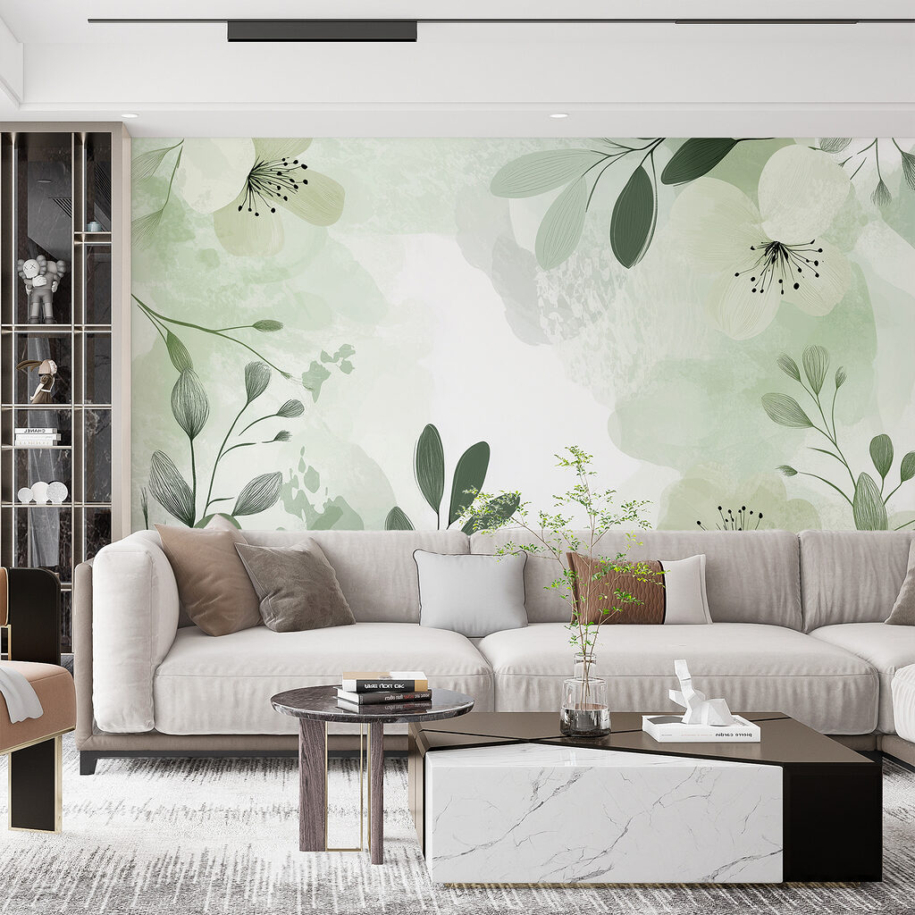 Flores lilas en acuarela — interior 2
