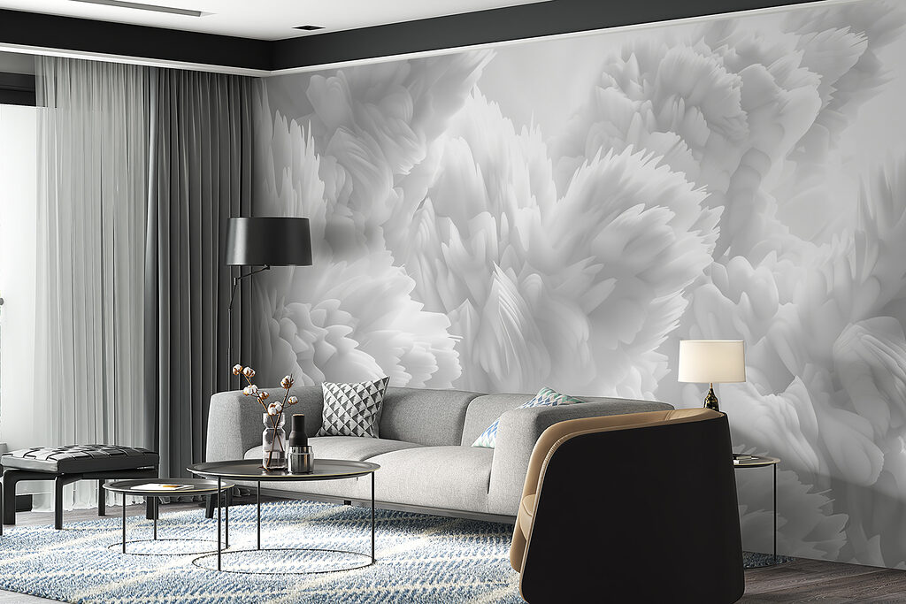 Flores blancas en capas — interior 3