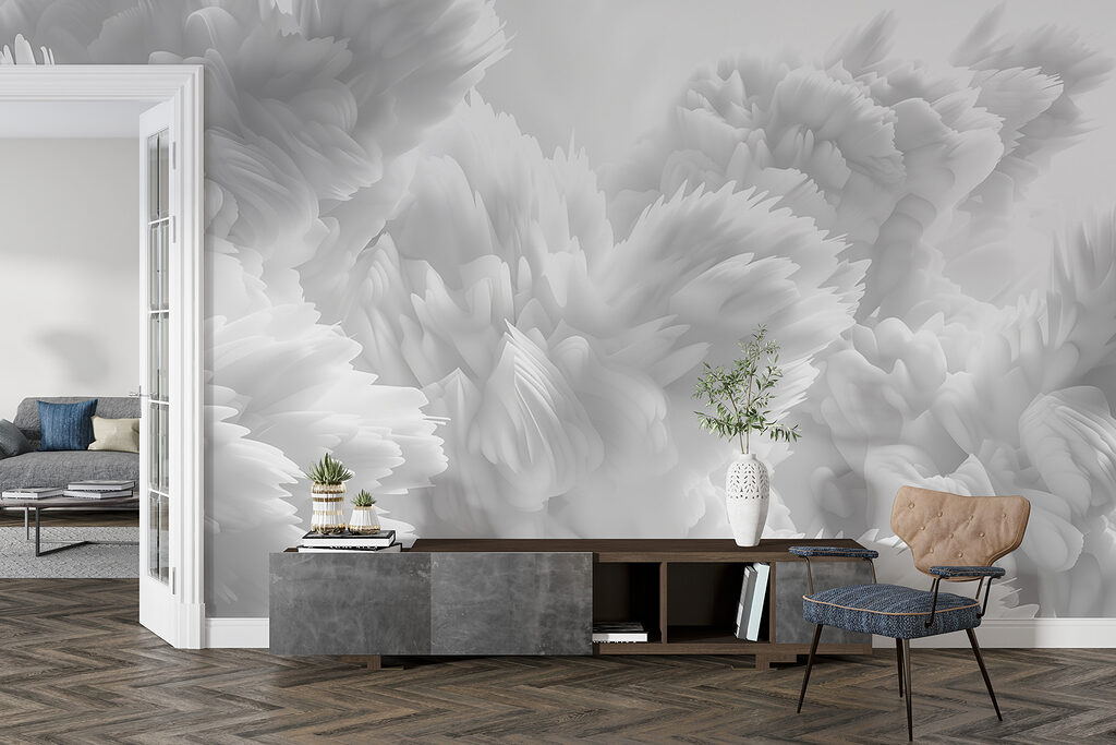Flores blancas en capas — interior 5