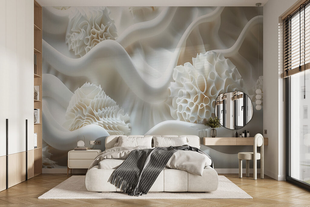 Ondas blancas en relieve — interior 1