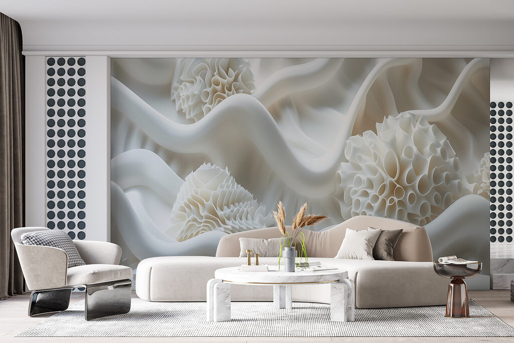 Ondas blancas en relieve — interior 3