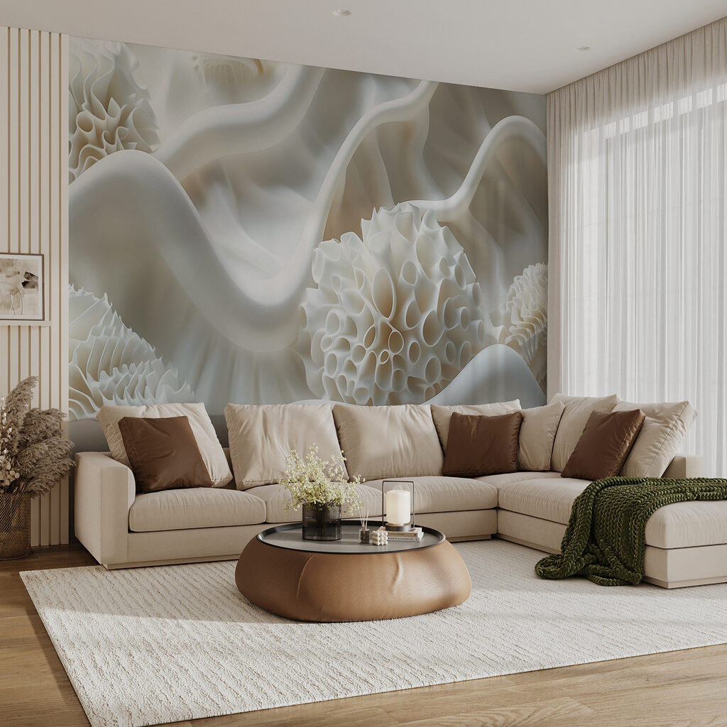 Ondas blancas en relieve — interior 4